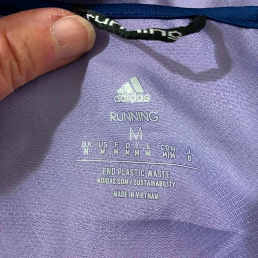 Adidas 2022 Boston Marathon Media Jacket Mens M Purple Blue Running